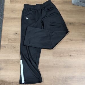 Under Armour Black Track Pants with White Accent